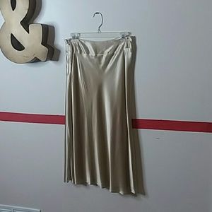 Bronze colored Satin/Silk Skirt